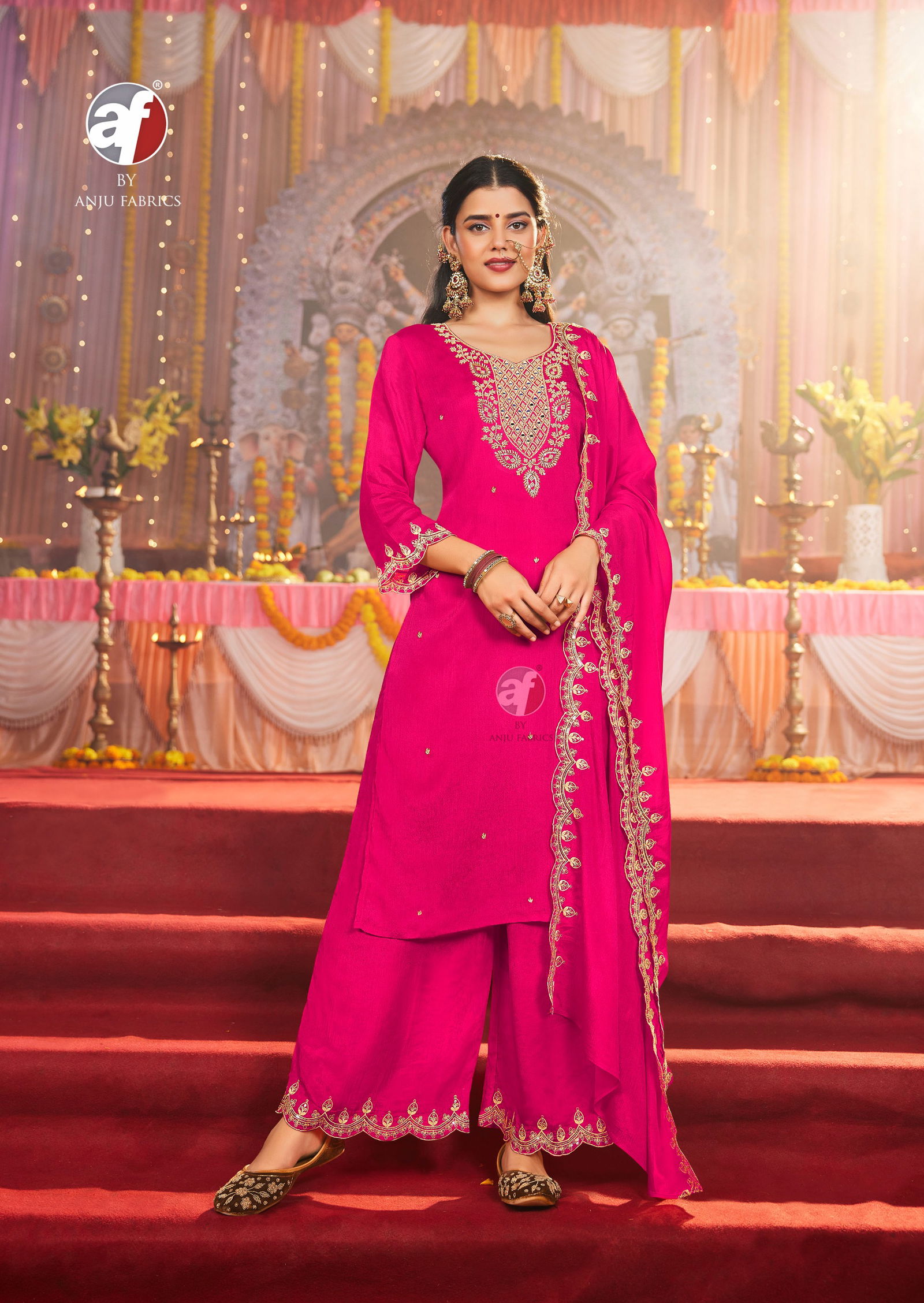 Sahiba Vol 6 By Af Chinon Kurti With Bottom Dupatta Wholesale Market In Surat
